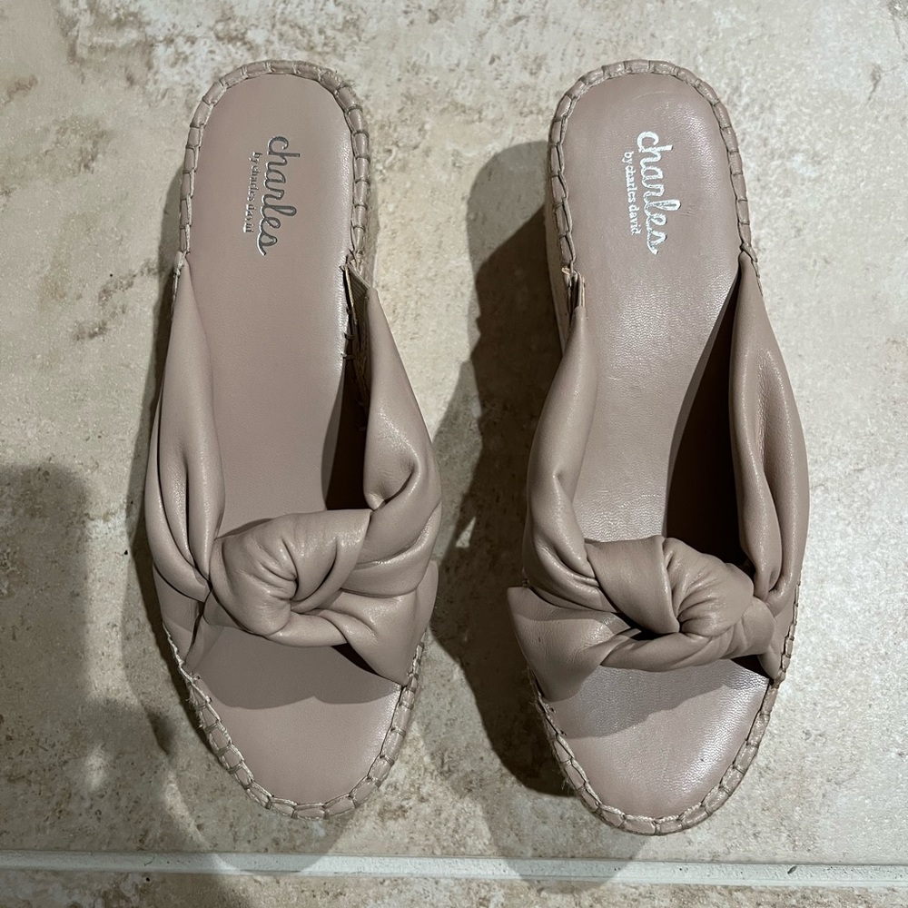 Charles by Charles David wedges in a Taupe color